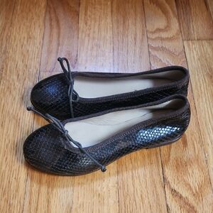 NWOT brown snakeskin ballet flats